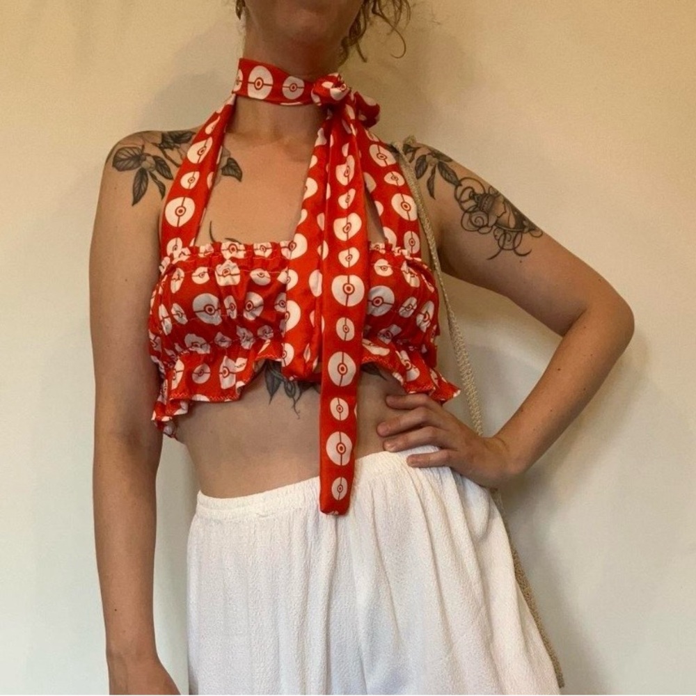 Handmade upcycled cute ruffled top